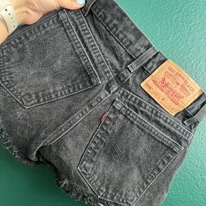 Levi's Black Denim Cutoff Shorts